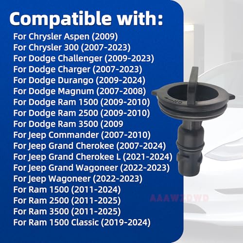 AAAWZDWD 53032940AB 53032940AA Pcv Valve 5.7L Replacement For Dodge Challenger Charger Durango Magnum Raam 1500 2500 3500 2007-2023,For Jeep Commander Grand Cherokee Wagoneer Chrysler 300 2007-2024 - Image 2