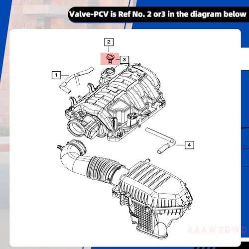 AAAWZDWD 53032940AB 53032940AA Pcv Valve 5.7L Replacement For Dodge Challenger Charger Durango Magnum Raam 1500 2500 3500 2007-2023,For Jeep Commander Grand Cherokee Wagoneer Chrysler 300 2007-2024 - Image 5