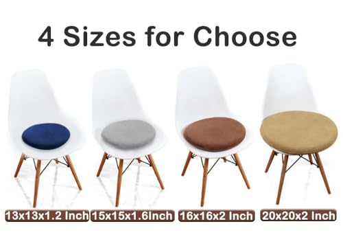 Sigmat Memory Foam Seat Cushion Anti-slip Soft Round Stool Cushion Chair Pad 16 Inch Camel - Image 4