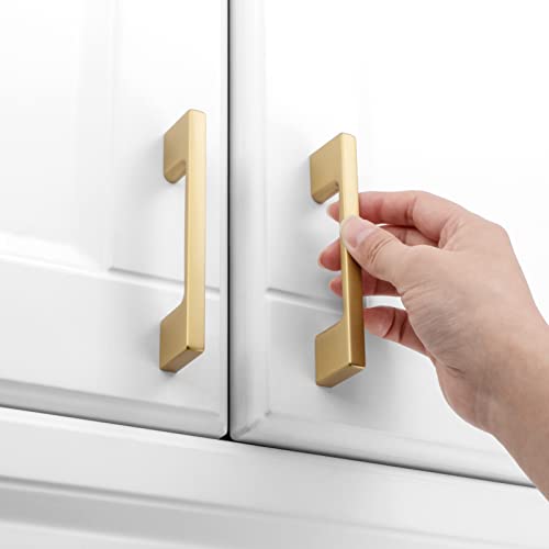 KOOFIZO 10 Pack 3 Inch Brushed Gold Kitchen Cabinet Pulls Gold Cabinet Handles Gold Cabinet Hardware for Kitchen Cabinets Drawer P01 Dresser Cupboard Bedroom Bathroom - Image 3