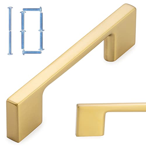 KOOFIZO 10 Pack 3 Inch Brushed Gold Kitchen Cabinet Pulls Gold Cabinet Handles Gold Cabinet Hardware for Kitchen Cabinets Drawer P01 Dresser Cupboard Bedroom Bathroom - Image 4