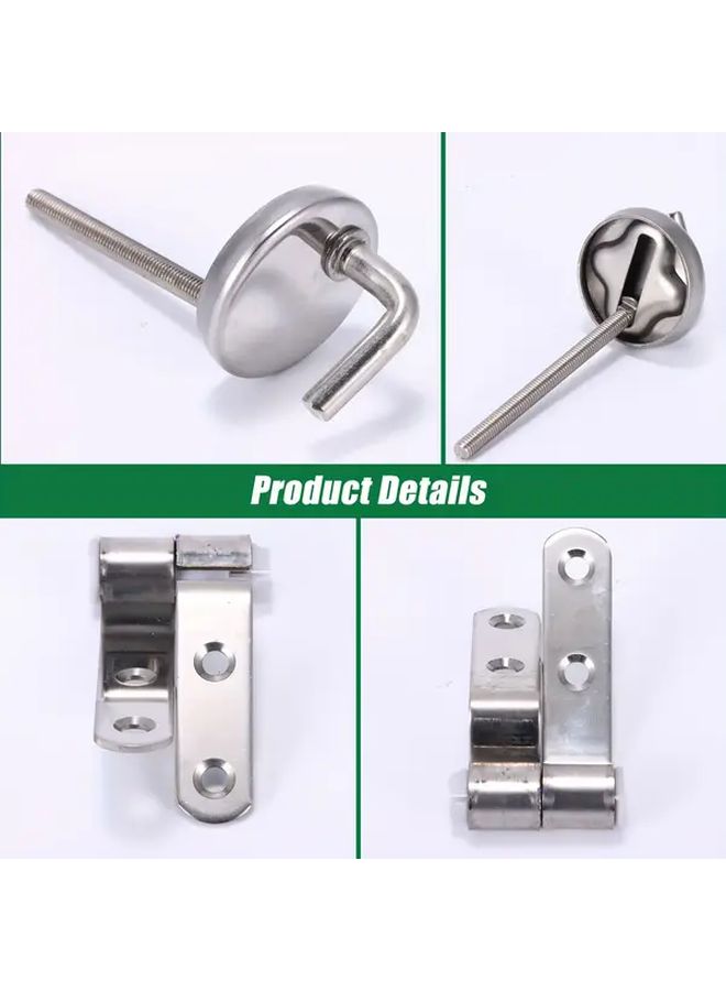 Universal Fit Toilet Seat Hinge With Bolts Nuts And 1 Set Of Large Screws Durable Bathroom Replacement - Image 5