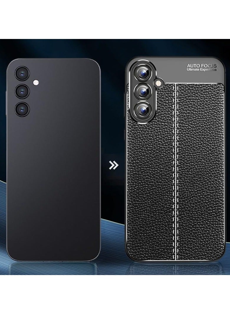 أوتو فوكس جراب حمايه سيليكون تصميم2 مقاوم للصدمات حمايه للكاميرا متوافق مع Samsung Galaxy A35 (اسود) - Image 2