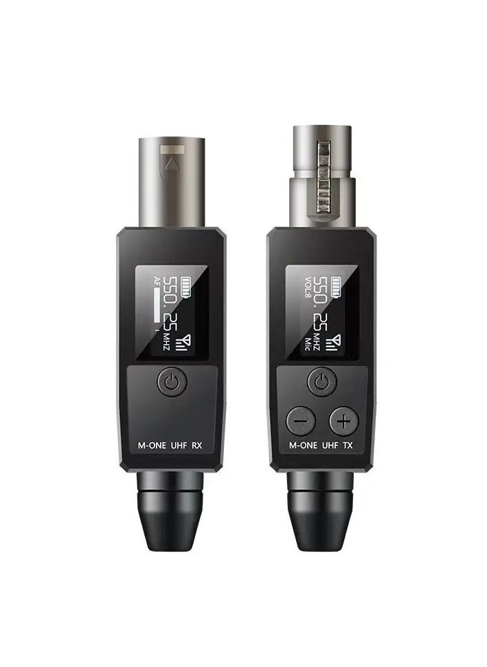 Generic VK-38 UHF Wireless Microphone Converter, XLR Transmitter And Receiver for Dynamic Microphone Guitar Receiver Transmission Adapter  - Image 1