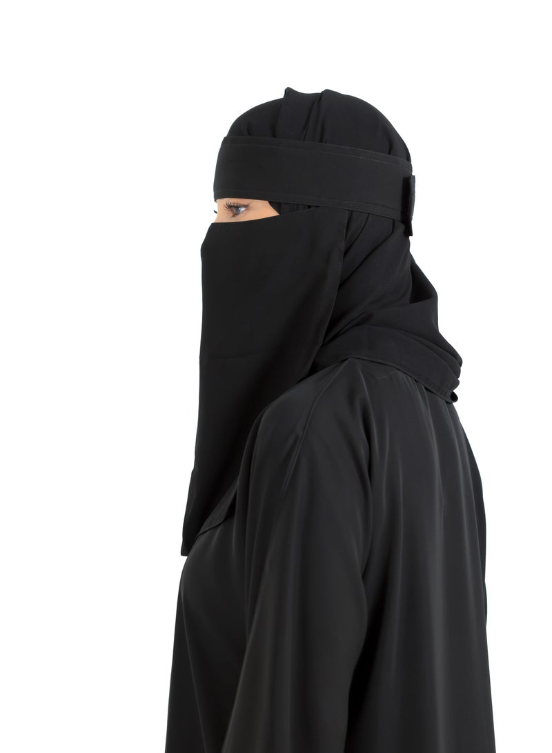 بدون اسم نقاب بدون إسم الأصلي | خيط شكثي مقوى بغرزة مخفية من كلا الطرفين بدون شريط مطاطي | موديل -85 - Image 2