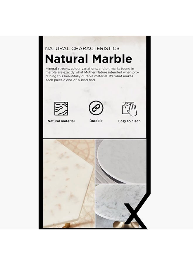 Home Box - Rosalia Genuine Marble Top Nest of Tables - Set of 2 - Image 1