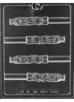 Grandmama's Goodies B073 Baby Block Pretzel Lollipop Lolly Shower Chocolate Candy Soap Mold With Exclusive Molding Instructions …  - Image 1