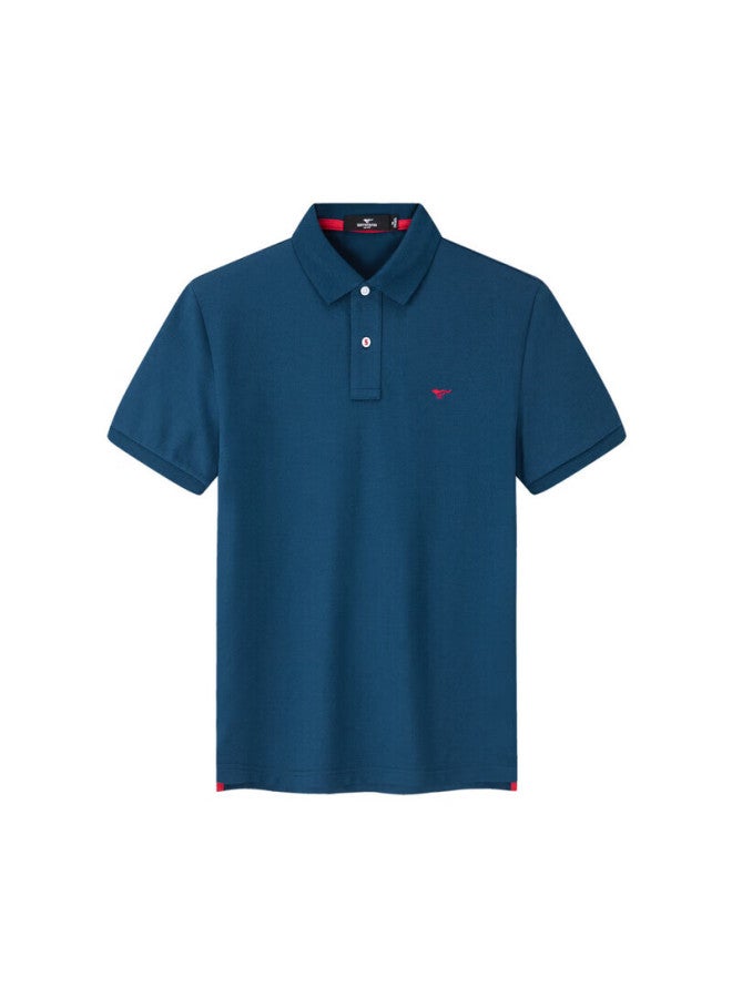 Septwolves Men's Short-sleeve T-shirt, Turn-down Collar, Cool-feeling, Antibacterial, Color-fast, Business Casual, Solid Color, Multi-color Polo - Image 1