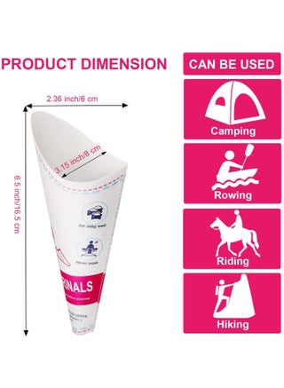 20Pcs Disposable Female Urination Device Portable Lightweight Women Urinal Funnel Outside Standing Pee Cup Waterproof Paper Standing Urinary Funnel for Camping, Hiking, Pregnant - view 2