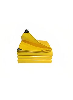 RK TRENDS RK Trends Tarpaulin Sheet Waterproof Tirpal Tadpatri Tharpai Thadika Heavy Duty Poly Tadpatri with Aluminium Eyelets Every Coners Multipurpose 120 GSM Plastic Cover Yellow 12 X 15  - Image 2