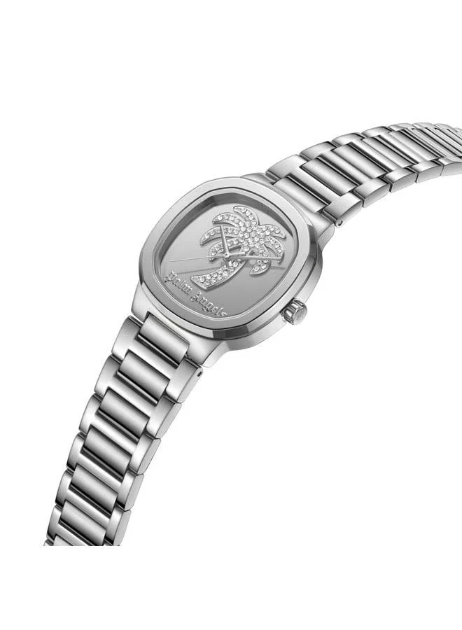 Palm Angels Orela Silver Dial Stainless Steel Bracelet Analog Watch for Women, 32mm