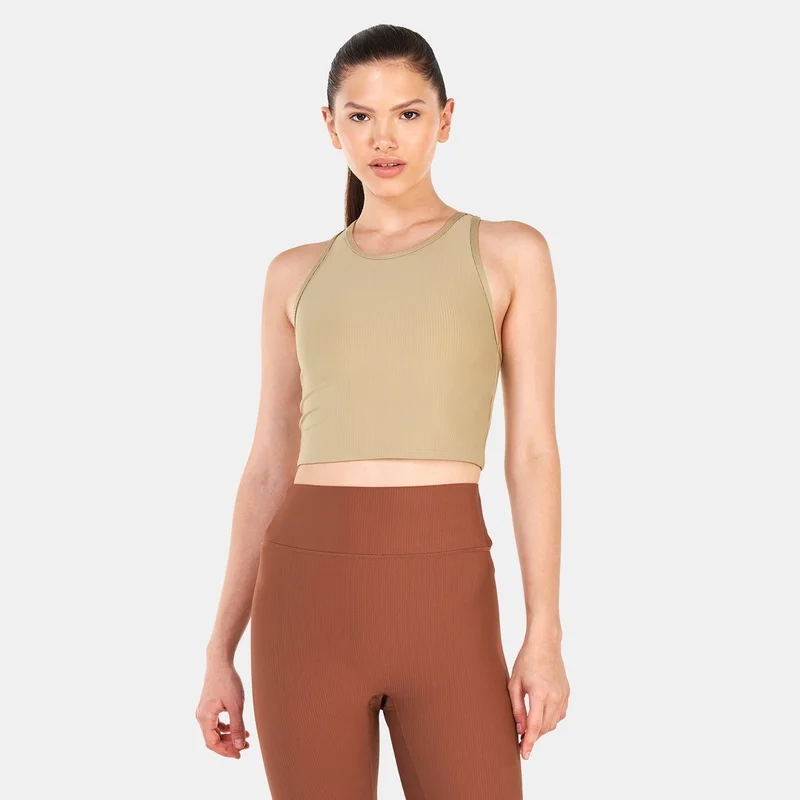 SQUATWOLF Women's Code Ribbed Crop Tank Top