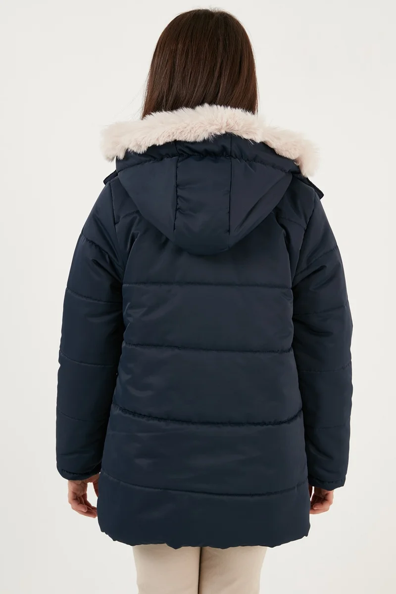 Lela Plush Lined Hooded Puffer Coat Girls' COAT 6035034