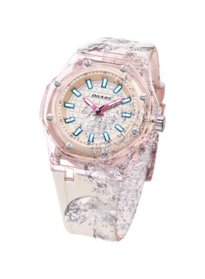 Dickies Women'S Fashion Transparent Watch With Waterproof Quartz Watch Case Gift For Girls Birthday Gift Cl-628 White - Image 2