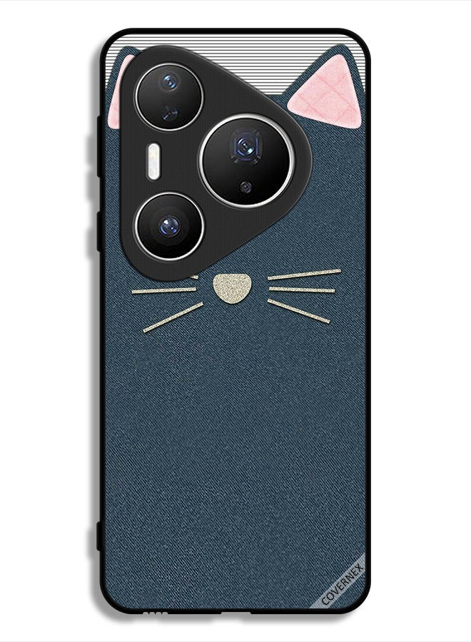 Covernex Huawei Pura 80 Pro Protective Case Cover Cat Art Leather Pattern - Image 1