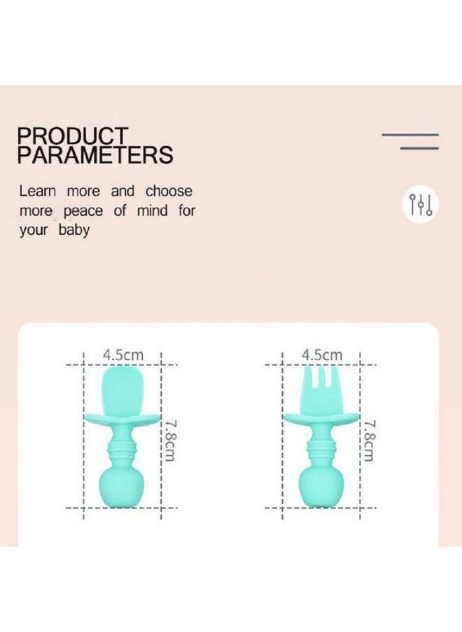 BabyGo Best First Stage Baby Infant Spoons Bpa Free Soft Silicone Baby Spoons Antichoke Training Spoon For Infant 6 To 18 Months Old(2 Pack)  - Image 5