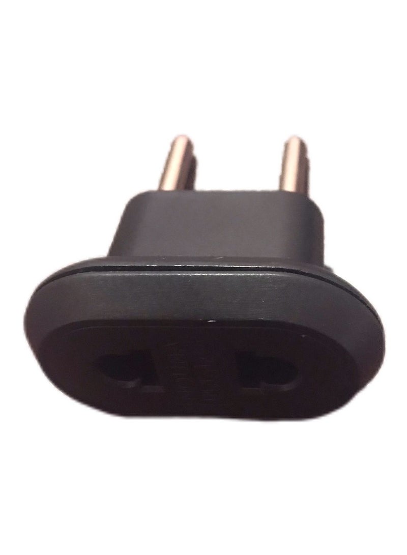 1 black dual to dual plug adapter  - Image 1