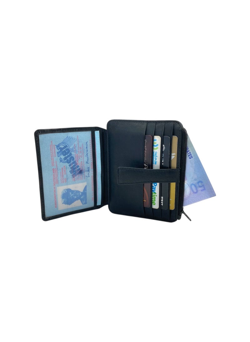LAVERI LEATHER RFID Compact Cards & Cash Wallet # 4029N - Image 5