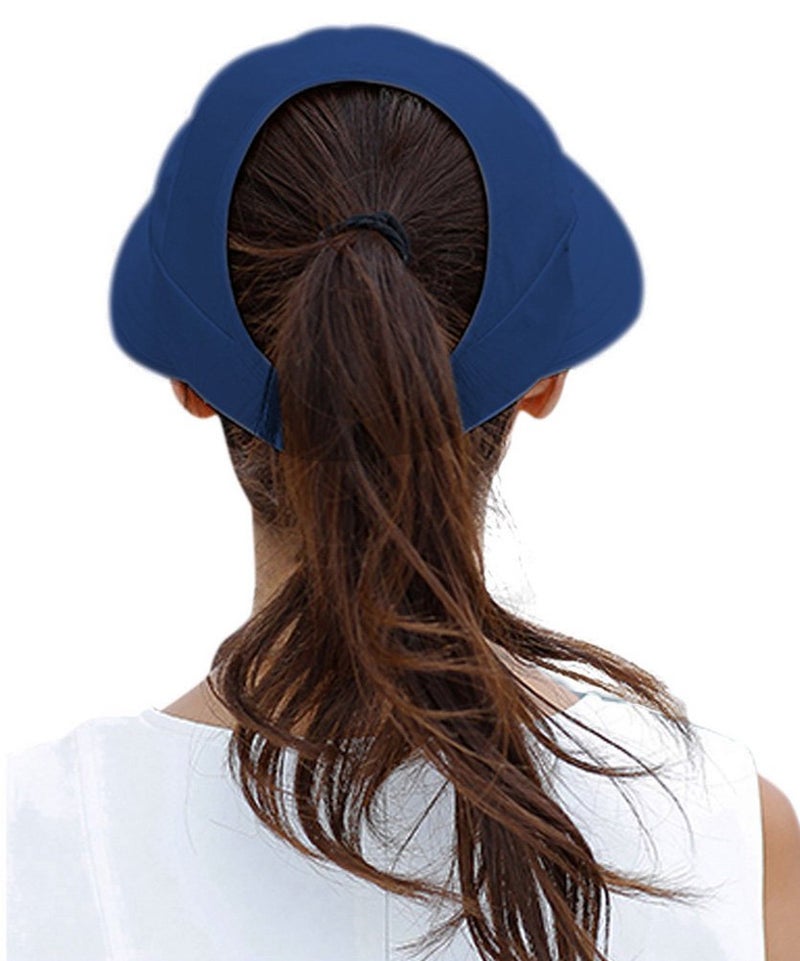 HINDAWI Sun Hat Sun Hats for Women Wide Brim Packable UV Protection Visor Floppy Womens Beach Summer Cap Navy - Image 2