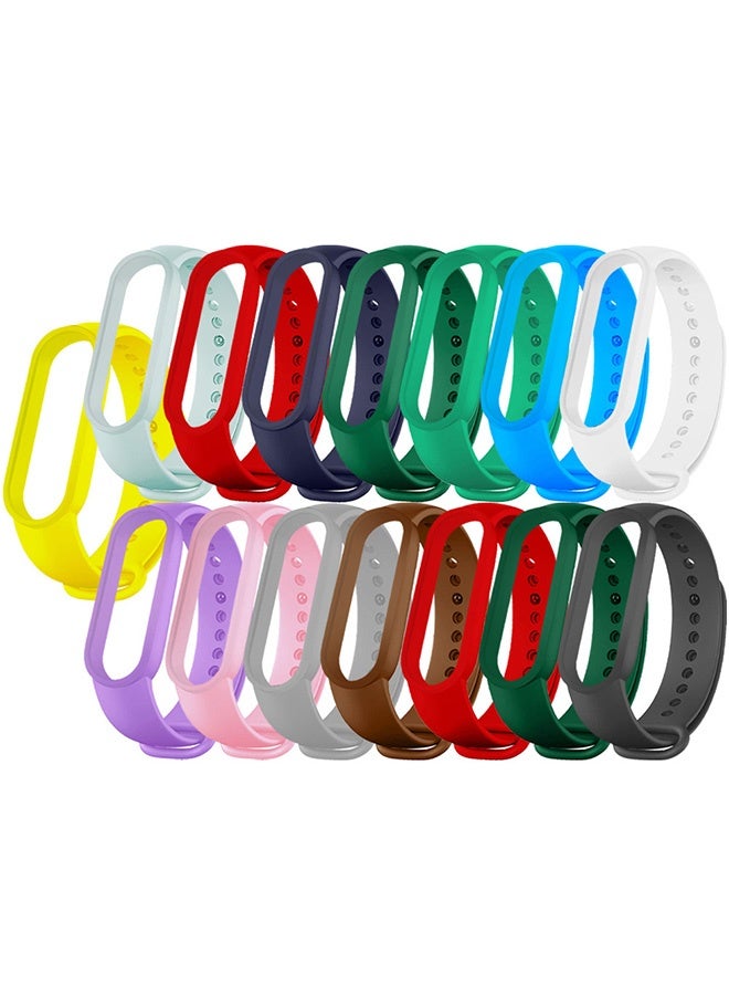 15 Pieces of Strap Band for Xiaomi Mi Band 6 Mi Band 5 - Silicone Watch band Replacement Band