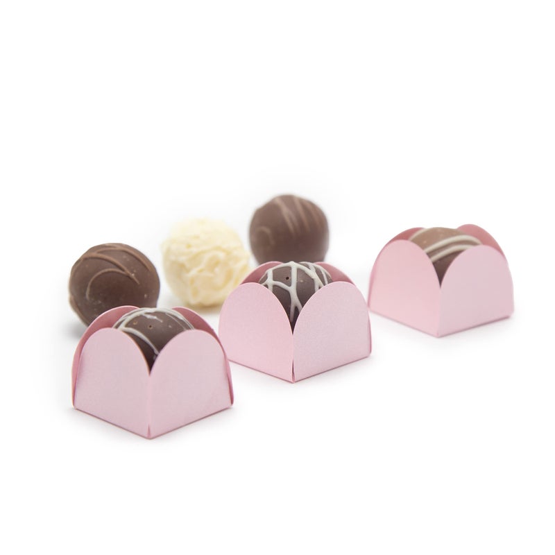 Square Truffle Cups  Liners  Wrappers  Fominhas Pink