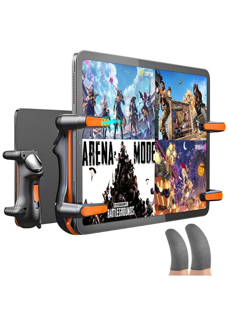 Generic PUBG Controller for ipad, Six Way Shooting, Maximum Electric 24 Consecutive Strikes, 6/12/18/24 Taps, iPad/Tablet, Gaming Pad, High Sensitivity, High Precision, Shooting Buttons (Orange)  - Image 1