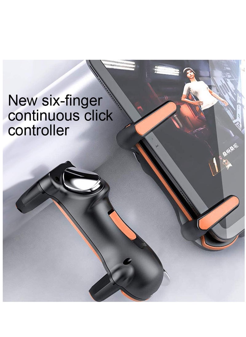 Generic PUBG Controller for ipad, Six Way Shooting, Maximum Electric 24 Consecutive Strikes, 6/12/18/24 Taps, iPad/Tablet, Gaming Pad, High Sensitivity, High Precision, Shooting Buttons (Orange)  - Image 2