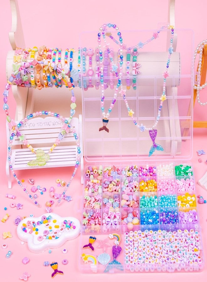 MiuCo Bracelet Making Kit for Kids Girls - Cute Beads for Jewelry Making Kit with Charms - Arts and Crafts for Make Necklaces - Birthday Gifts for Girls Ages 5 6 7 8 9 10 (Kids' Jewelry Making Kits) - Image 4