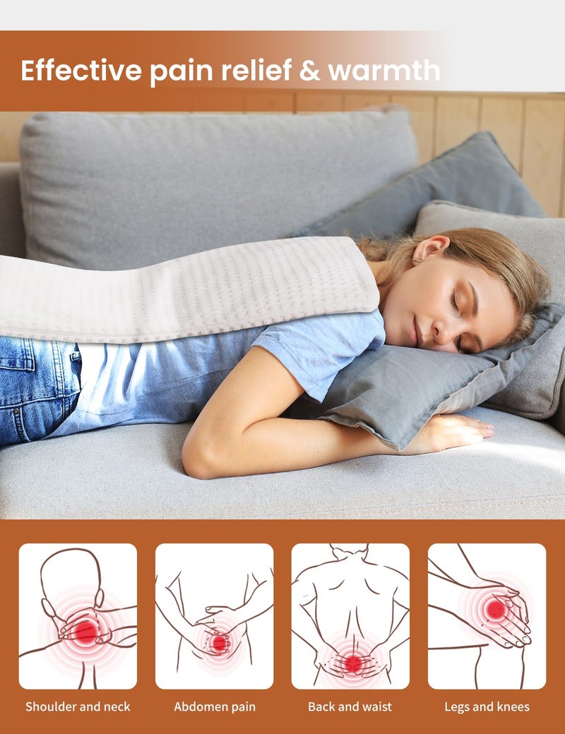 Kdti Heating Pad with Removable Cover for Back, Neck, Abdomen, Knees, and Legs to Relieve Muscle Soreness, Machine Washable, Moist Heat or Dry Heat with auto-shutoff, Ideal Birthday Gift. - Image 4