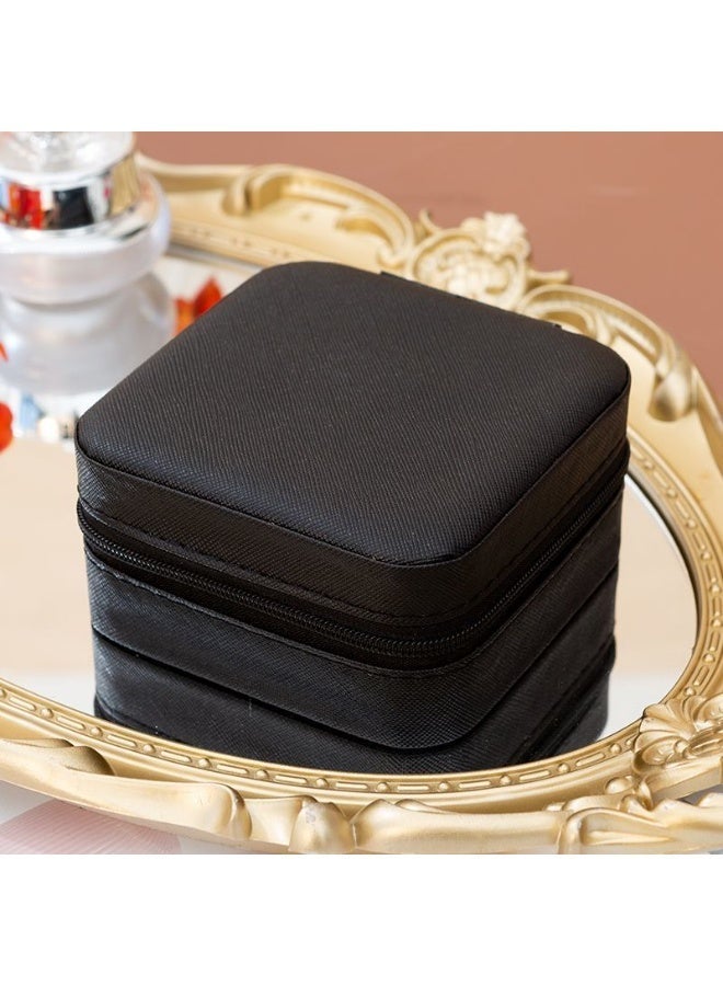 Travel Jewelry Box Organizer | Portable PU Leather Case with Compartments for Rings, Earrings & Necklaces - Image 4