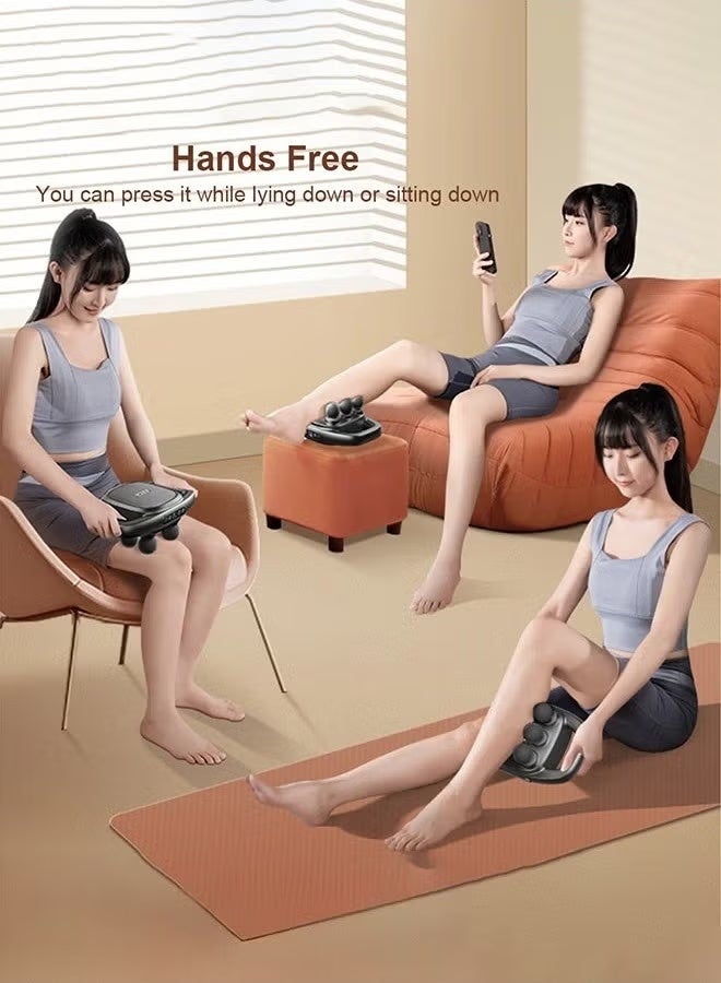 مسدس تدليك العضلات بمسدس اللفافة عالي التردد لتدليك الخصر الخلفي بستة رؤوس وكتف الجسم مسدس تدليك اللفافة الاحترافي - Image 2