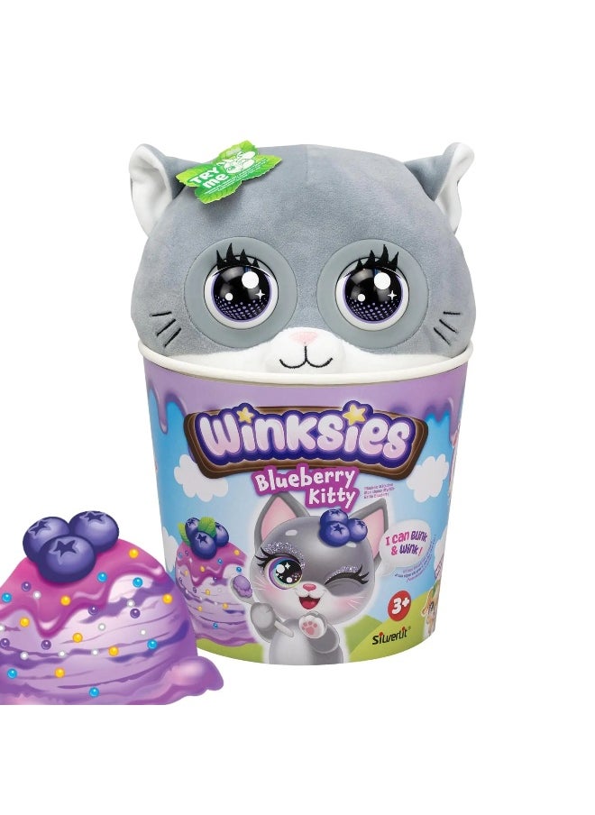 Silverlit Silverlit Winksies Blueberry Kitten Interactive Plush Toy (30 cm)  - Image 1