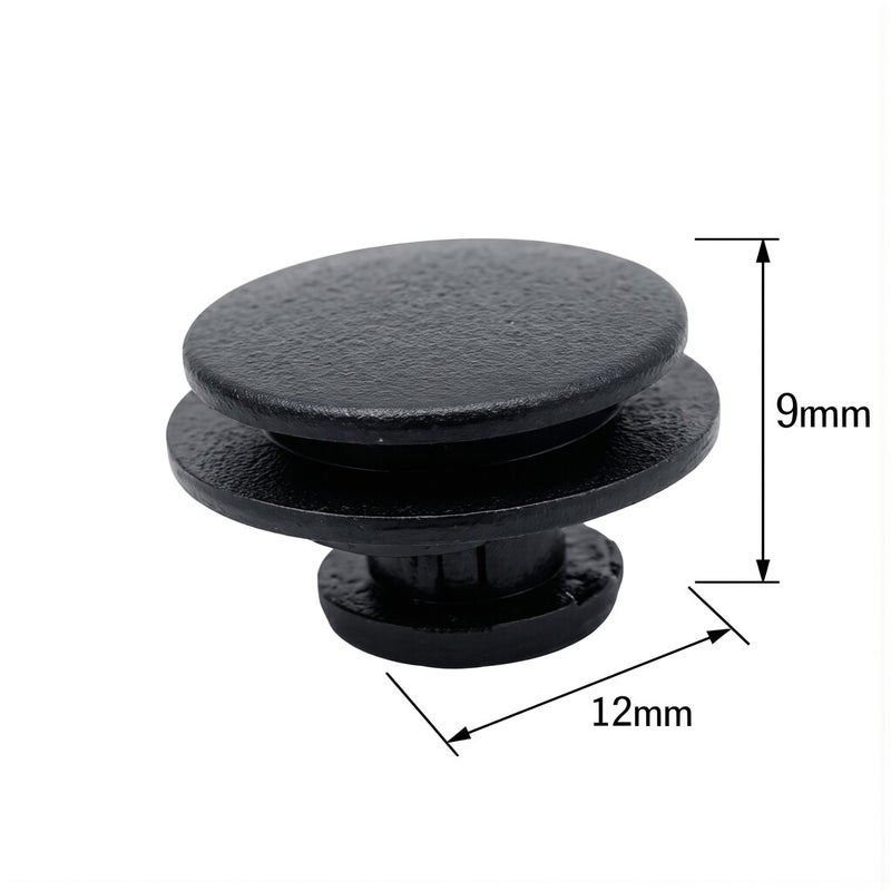 Portable Mini Shoe Charm Rivet Black 10mm Face 8mm Shank 3.6mm Height Emergency Spare Parts - Image 1