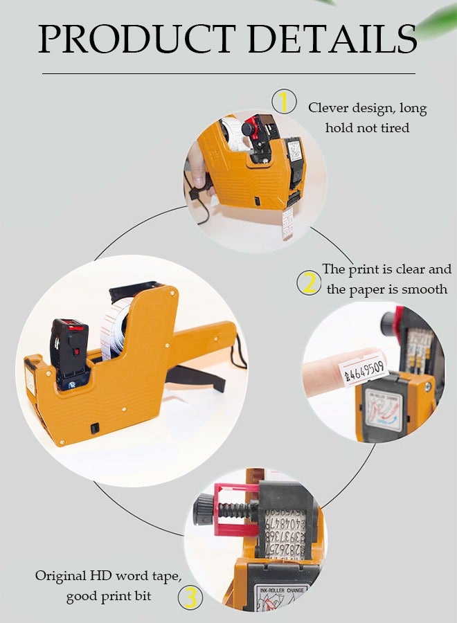 DUNISO MX5500 price marking machine, pricing machine, single row coding machine, handheld adjustable manual 8-digit price tag for use in stores - Image 4