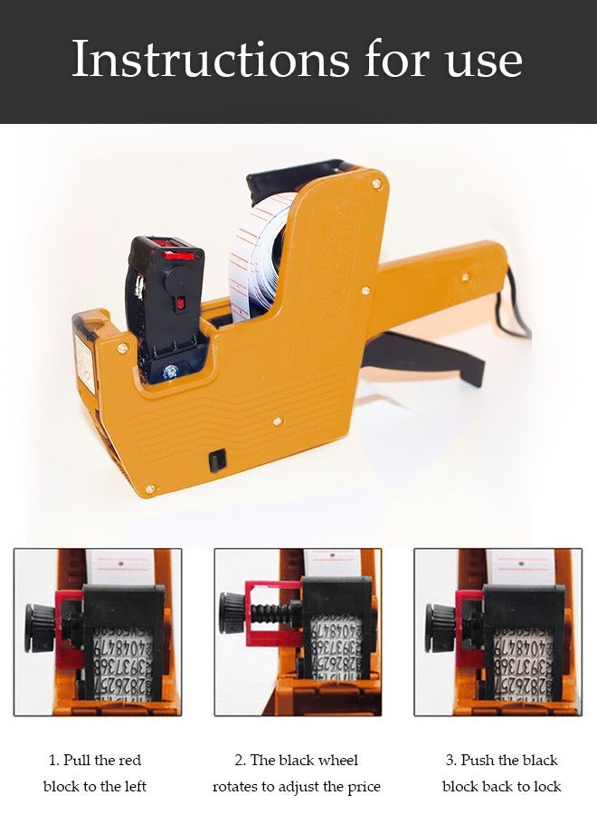 آلة وضع الأسعار MX5500، آلة تسعير، آلة ترميز صف واحد، آلة يدوية قابلة للتعديل لبطاقة سعر مكونة من 8 أرقام للاستخدام في المتاجر