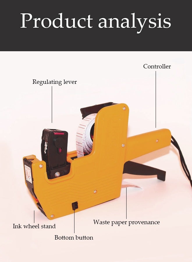 آلة وضع الأسعار MX5500، آلة تسعير، آلة ترميز صف واحد، آلة يدوية قابلة للتعديل لبطاقة سعر مكونة من 8 أرقام للاستخدام في المتاجر
