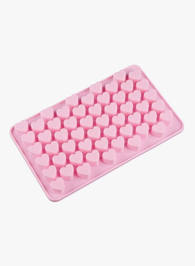 55 Hole Heart Shape Ice Mould Pink - Image 2