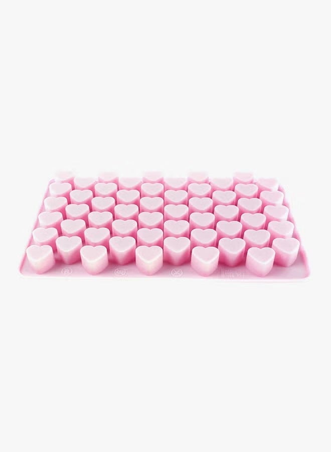 55 Hole Heart Shape Ice Mould Pink - Image 3