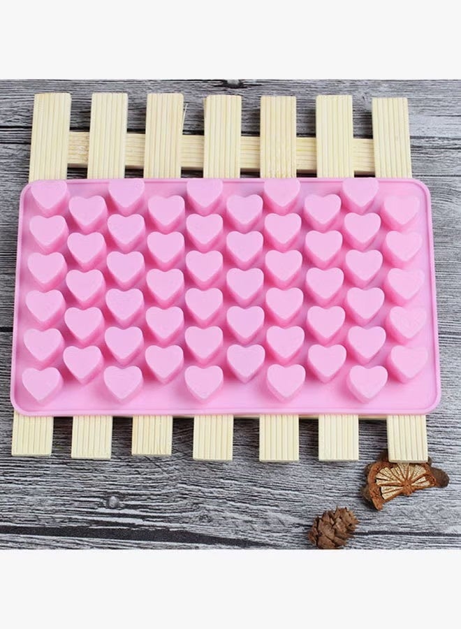 55 Hole Heart Shape Ice Mould Pink - Image 5