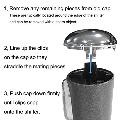 BASIKER F150 Shifter Knob Chrome Cap for 2004 2005 2006 Ford F-150 Patent Pending with Strong Clips Triple Chrome Plated Easy Installation Better Quality - Image 4