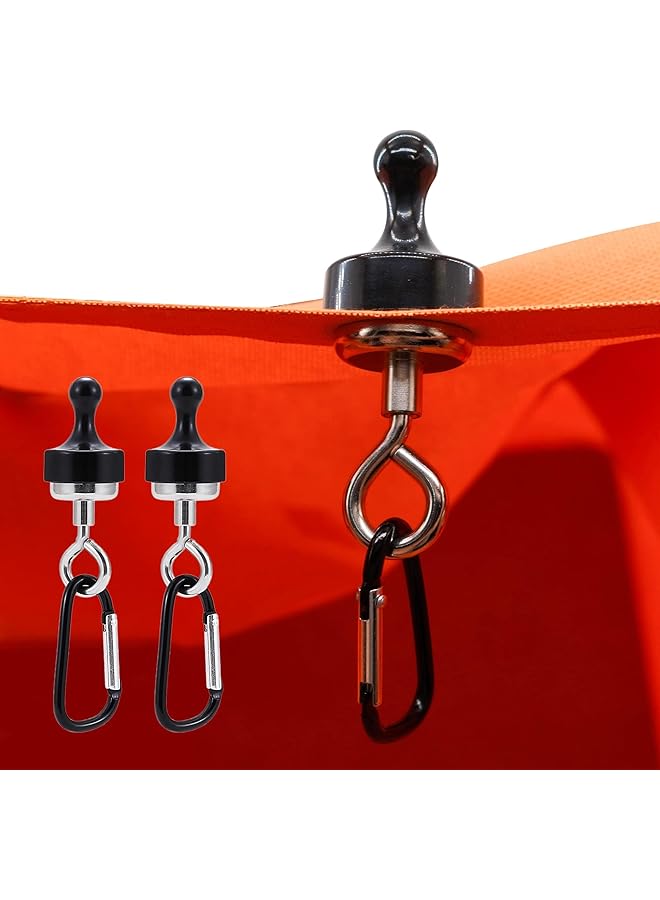 promass Outdoor Strong Magnetic Heavy Hook,Heavy Duty Neodymium Magnet Hook,Heavy Magnetic Tent Magnetic Hook,Iron Door Iron Sheet Magnetic,Hook with Hook Magnet(2 PCS) - Image 1