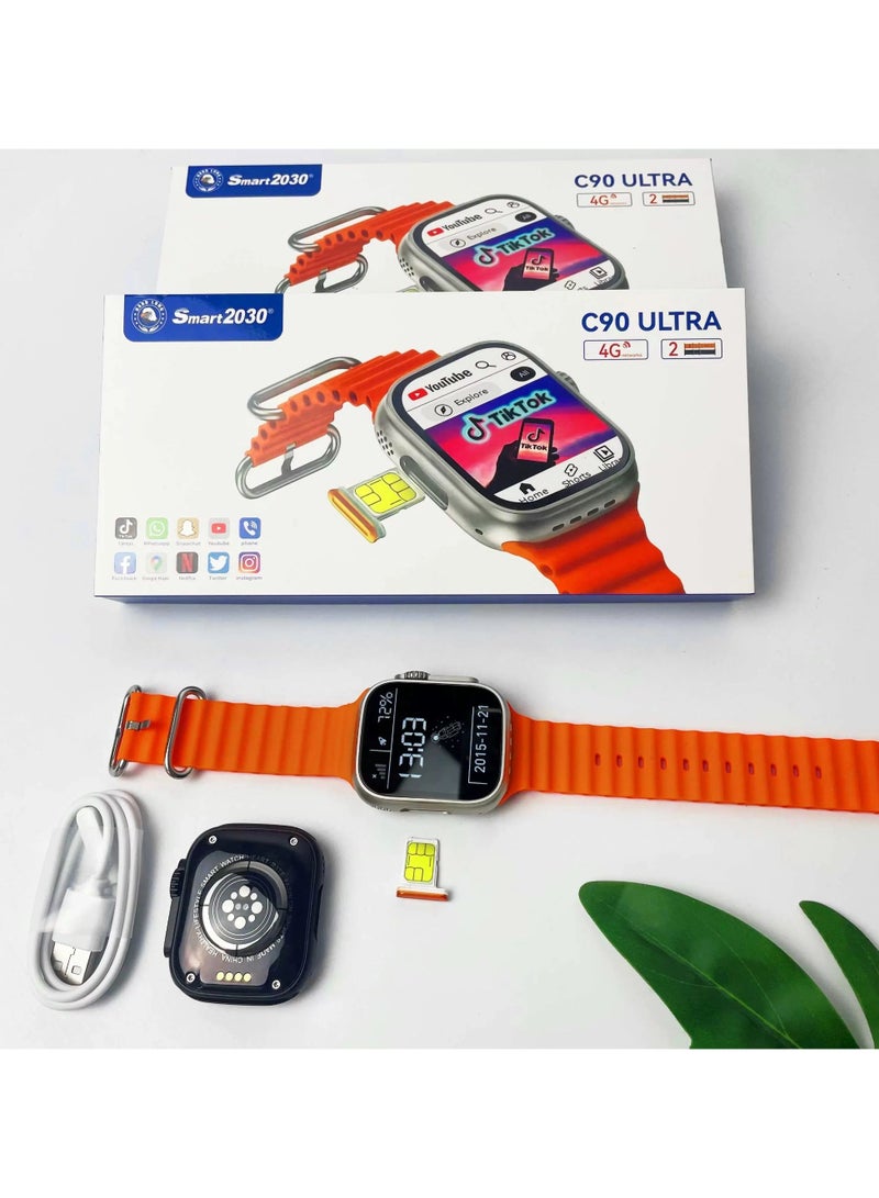 سمارت بيري ساعة ذكية Smart Berry C90 ULTRA مع شريحة اتصال 4G - Image 4