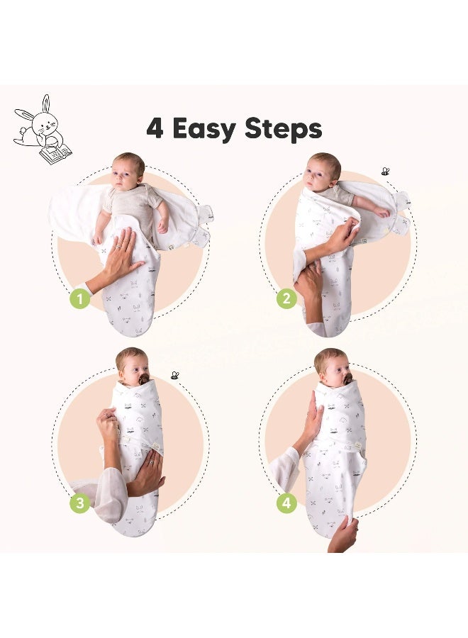 KeaBabies Soothe Swaddle Wrap 3 Pack, Muslin Baby Blanket, Sage - Image 5