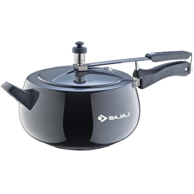 بجاج ماجيستي بي سي إكس 65 إتش دي، طنجرة ضغط يدوية من الألومنيوم سعة 5 لتر مع قاعدة حثية، لون أسود، معتمدة من ISI - Image 1