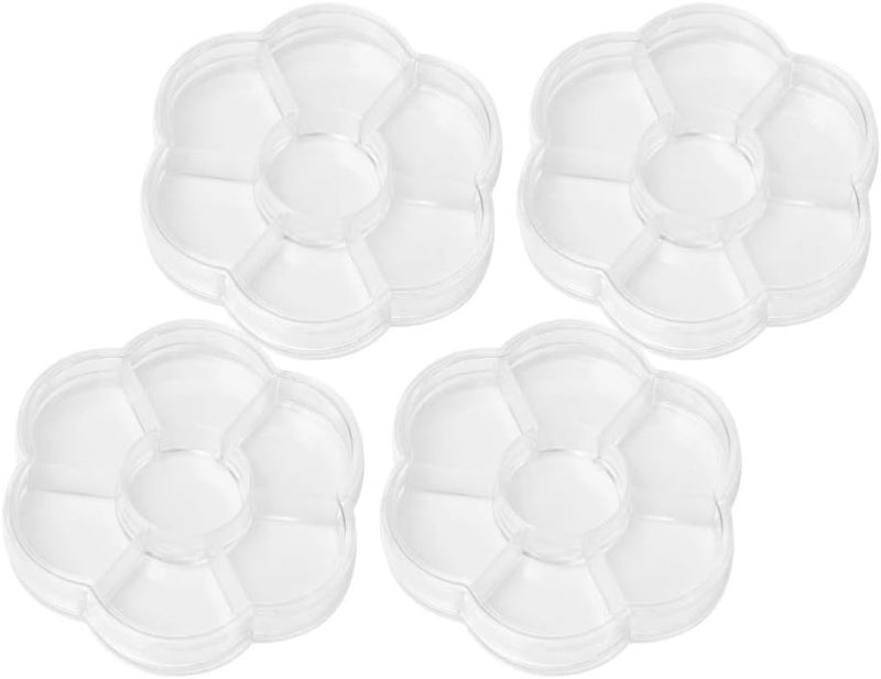 كلاراكو صندوق مجوهرات نسائي من كلاركو، 4 قطع، 8 شبكات، علبة مجوهرات دائرية الشكل، منظم بلاستيكي شفاف، صندوق تخزين مجوهرات، حاوية للأقراط والخواتم والحبوب، صندوق مجوهرات للبنات - Image 3