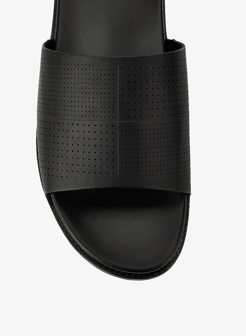 DUCHINI Black Men Slip-On Comfort Sandals for Men | Best Price UAE