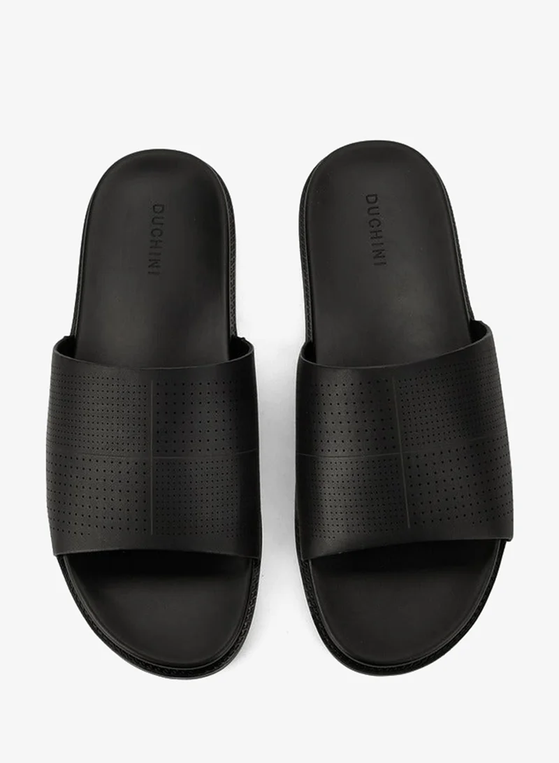 DUCHINI Black Men Slip-On Comfort Sandals for Men | Best Price UAE