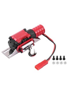 Dilwe Simulation Climbing Car Winch Remote Control Model Accessory Metal Winch For 1/10 Scale Rc Crawler Car(Red)  - Image 2