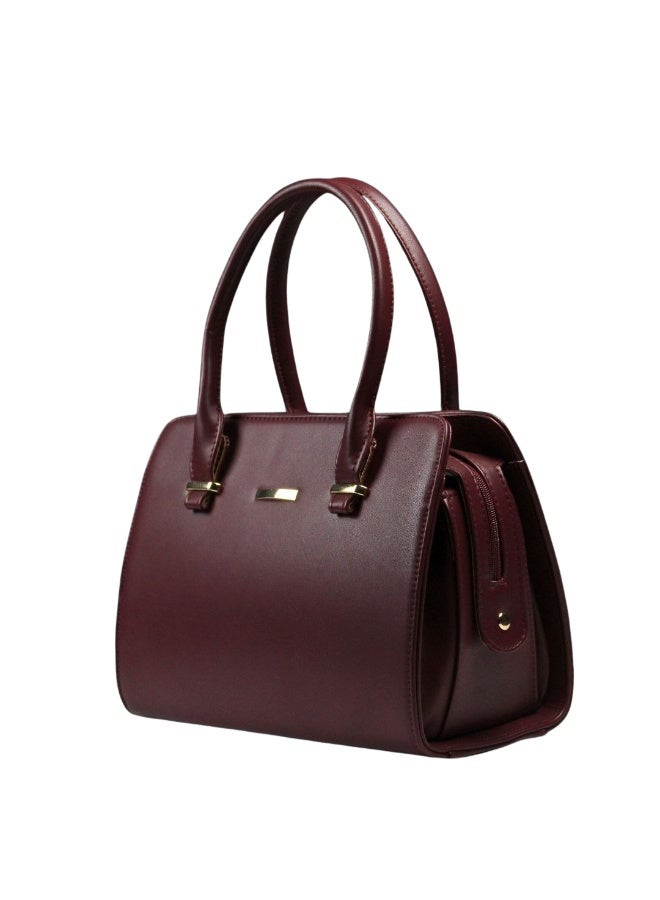 Formal Italian leather handbag -Burgundy