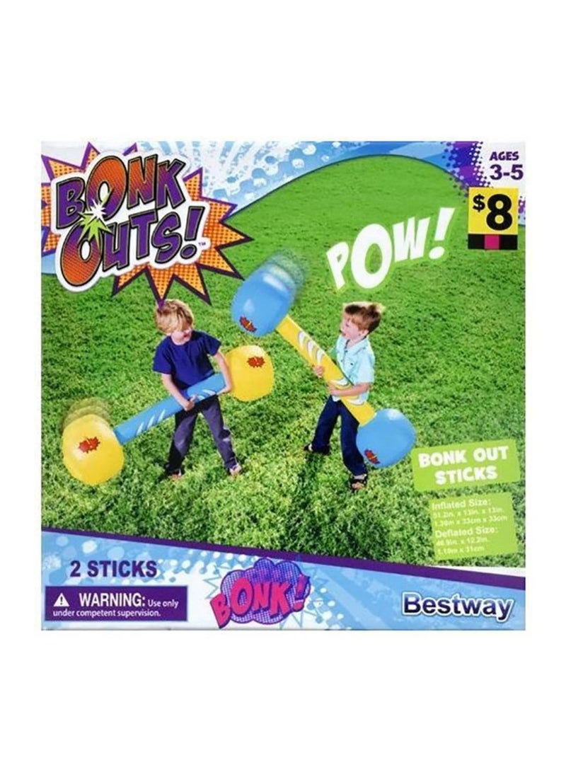 Bestway Bonk Out Inflatable Play Sticks for Kids, 1.30m Length, 2-Pack - Image 2
